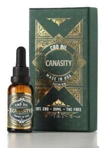Canasity CBD Oil 10% — 1000 mg broad-spectrum, bottle and box