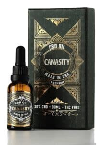 Canasity CBD Oil 30% — 3000 mg broad-spectrum, bottle and box