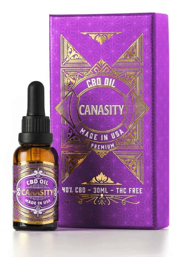 Canasity CBD Oil 40% — 4000 mg broad-spectrum, bottle and box